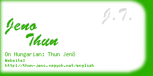 jeno thun business card